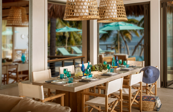 Dining area in the Islamorada Estate